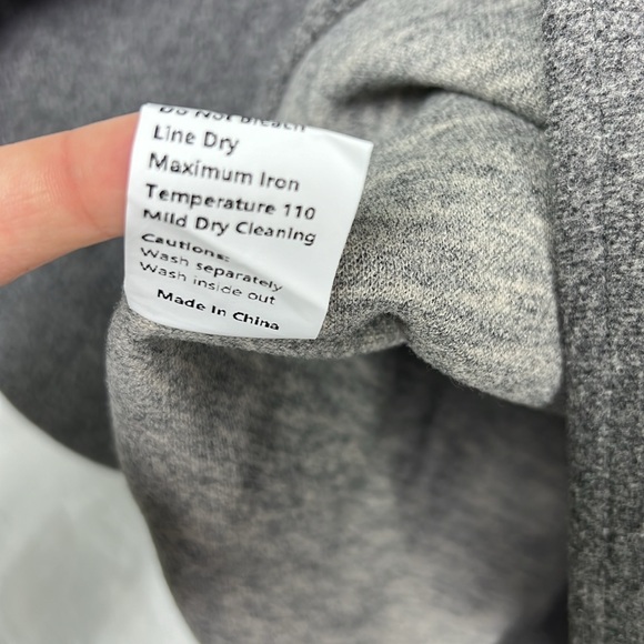 Commense Super Soft Wool-like Grey Oversized Double Breasted Jacket Coat - Picture 12 of 13